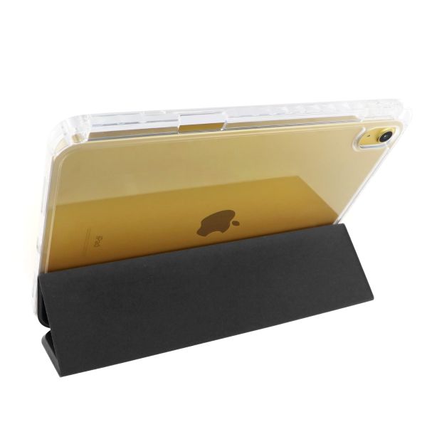 iPad 11inch (A16)/iPad 10.9inch (第10世代) 背面クリアフラップケース ブラック 【エコPKG】