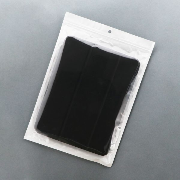 iPad 11inch (A16)/iPad 10.9inch (第10世代) 背面クリアフラップケース ブラック 【エコPKG】