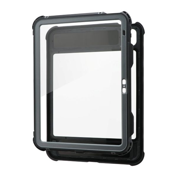 iPad 11インチ (A16)/iPad 10.9インチ (第10世代) 防水・防塵・耐衝撃ケース「SLIM DIVER(スリムダイバー)」 ブラック【エコPKG】