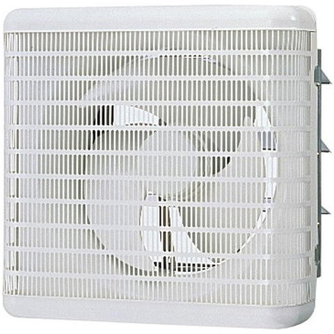 業務用有圧換気扇 電動シャッター付 羽根径25cm 排気専用 単相100V 各種店舗 事務所（メッシュタイプ）