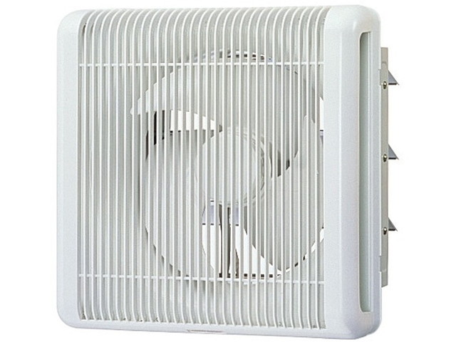 業務用有圧換気扇 風圧シャッター付 羽根径35cm 排気専用 単相100V プール 浴室（防湿形・格子タイプ）