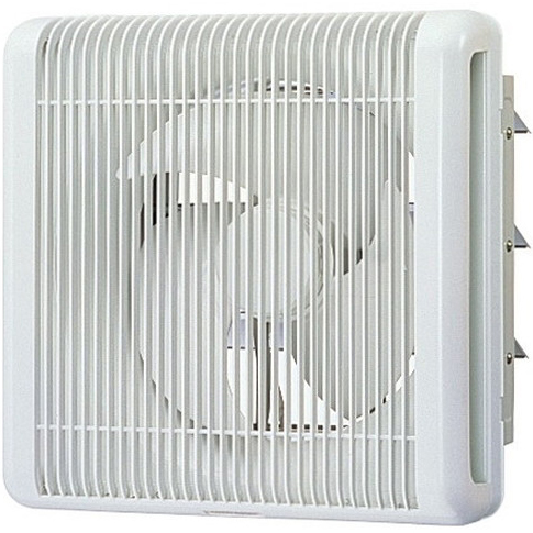 業務用有圧換気扇 風圧シャッター付 羽根径40cm 排気専用 単相100V プール 浴室（防湿形・格子タイプ）