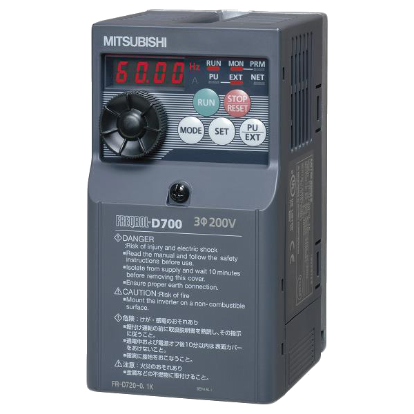 簡単・小形インバータ FREQROL-D700シリーズ 三相200V