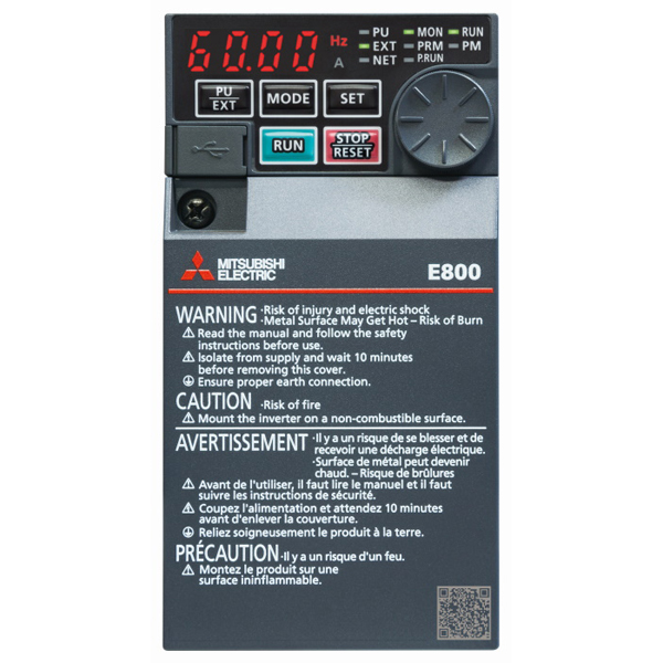 最小クラスの高性能インバータ FREQROL-E800シリーズ 単相100V