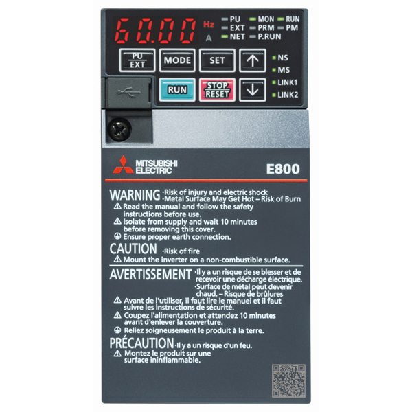 最小クラスの高性能インバータ FREQROL-E800シリーズ 三相400V