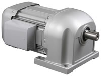 三菱ギヤードモータ ギヤードモータ平行軸三相(均一荷重用) 脚取付形 ブレーキ付 0.2KW 200V 1/120