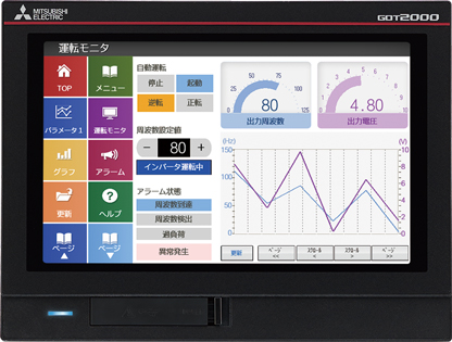 表示器(GOT) GT25モデル 7型ワイド（DC電源） ブラック