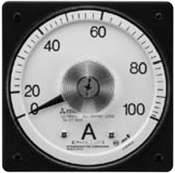 機械式指示計器 交流電流計（不平等目盛） 広角度計器 LS-80NAA B 0-30-90A 30/5A N