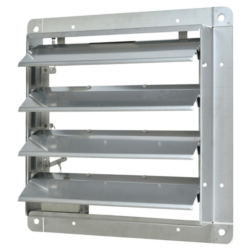 有圧換気扇システム部材 電動式シャッター ステンレス製 羽根径20cm 単相100V品有圧換気扇用