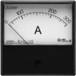 三菱指示電気計器 機械式指示計器 交流電流計(不平等目盛) 角形計器 YS-8NAA B 0-100-300A 100/5A