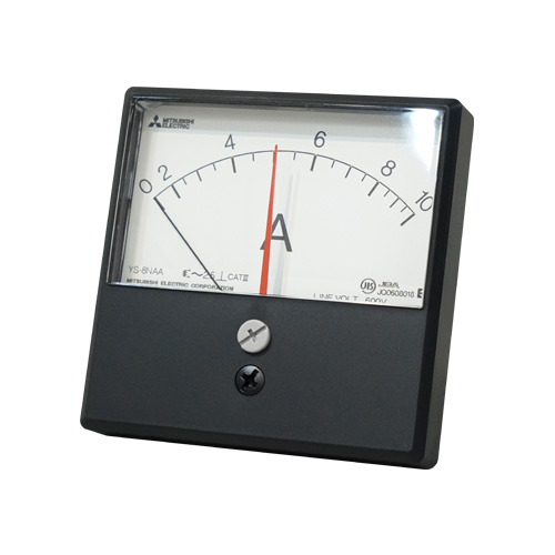 三菱指示電気計器 機械式指示計器 交流電流計(不平等目盛) 角形計器 YS-8NAA BR 0-20-60A DRCT