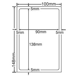 レーザプリンタ用ラベル PS版 100mm×148mm 1面付