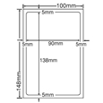 レーザプリンタ用ラベル PS版 100mm×148mm 1面付
