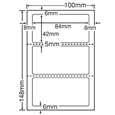 レーザプリンタ用ラベル PS版 100mm×148mm 3面付