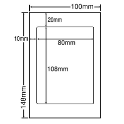 レーザプリンタ用ラベル PS版 100mm×148mm 1面付