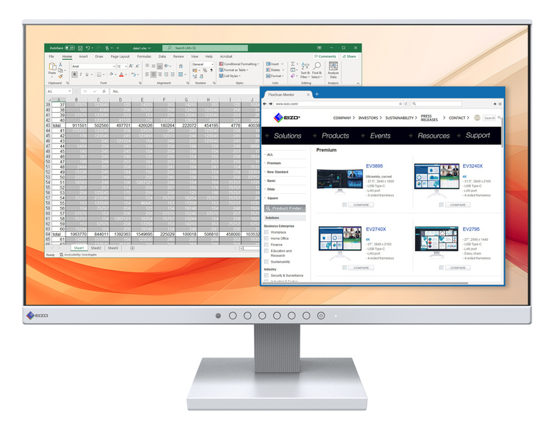 液晶ディスプレイ 21.5型/1920×1080/HDMI、DisplayPort、D-Sub/セレーングレイ/スピーカー：あり