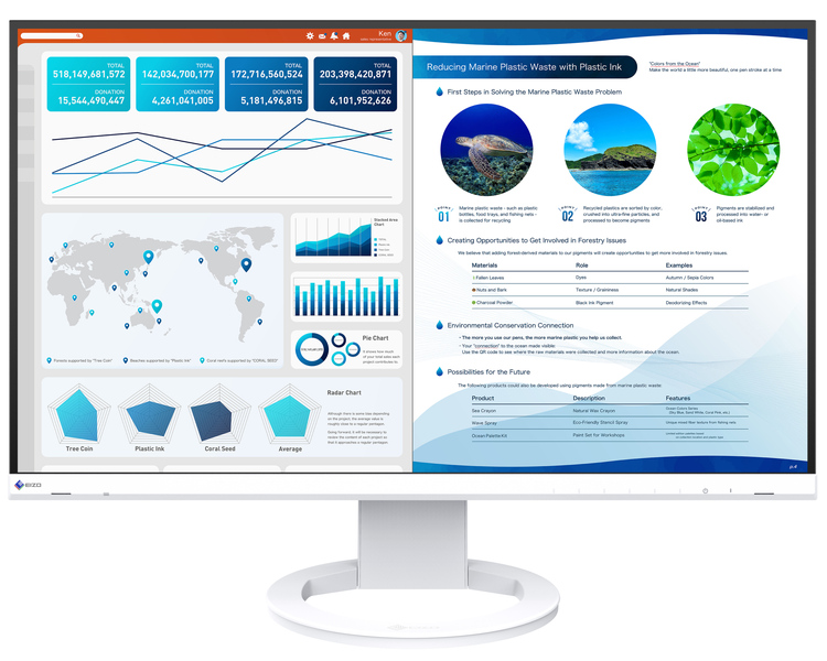 液晶ディスプレイ 27型/3840×2160/USB Type-C、DisplayPort、HDMI/ホワイト/スピーカー：あり