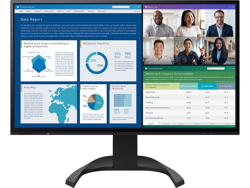 液晶ディスプレイ 27型/3840×2160/USB Type-C、DisplayPort、HDMI×2/ブラック/スピーカー：あり