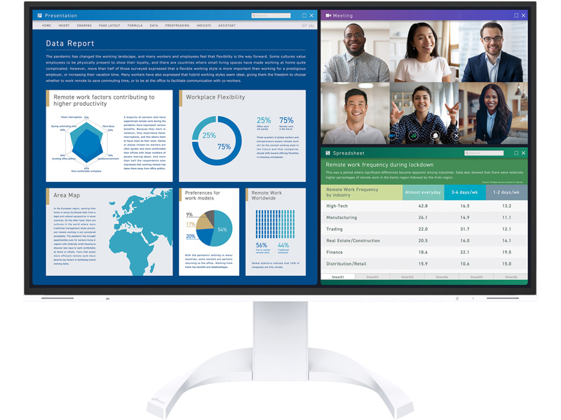液晶ディスプレイ 27型/3840×2160/USB Type-C、DisplayPort、HDMI×2/ホワイト/スピーカー：あり