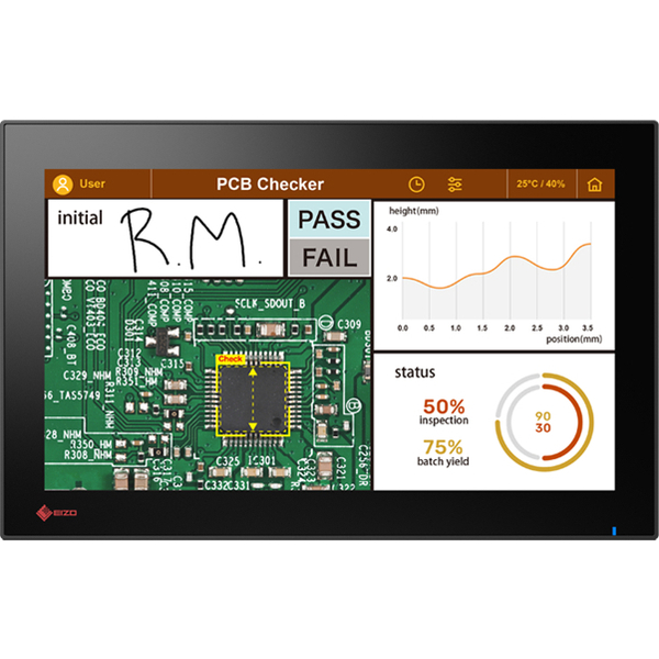 39.5cm（15.6）型タッチパネル装着カラー液晶モニター DuraVison FDF1683WT-DCF ブラック