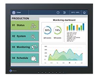 38cm（15.0）型タッチパネル装着カラー液晶モニター DuraVision FDX1502T-AACF ブラック