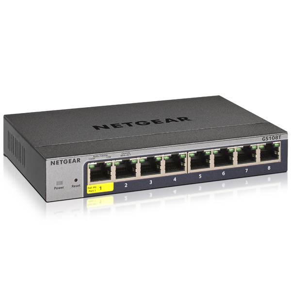GS108T ギガビット8ポート PoE受電対応 スマートスイッチ Insight対応
