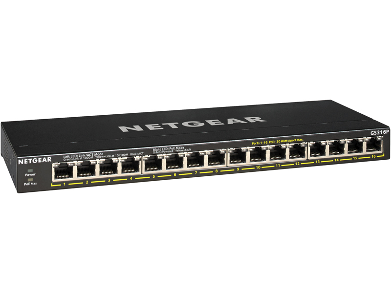 PoE+対応(115W) ギガビット16ポート アンマネージスイッチ