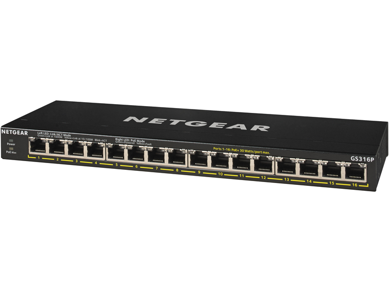 PoE+対応(115W) ギガビット16ポート アンマネージスイッチ