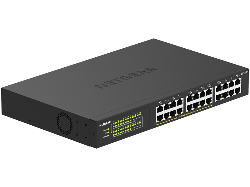 PoE+対応(190W) ギガビット24ポート アンマネージスイッチ GS324P