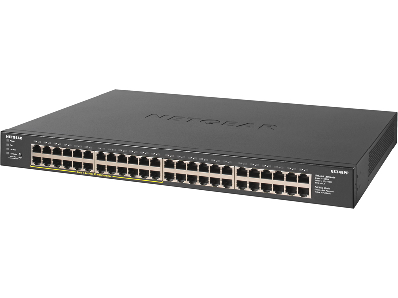 PoE+対応 ギガビット48ポート アンマネージスイッチ