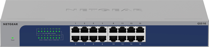 GS516 ギガ16ポート アンマネージ・スイッチ
