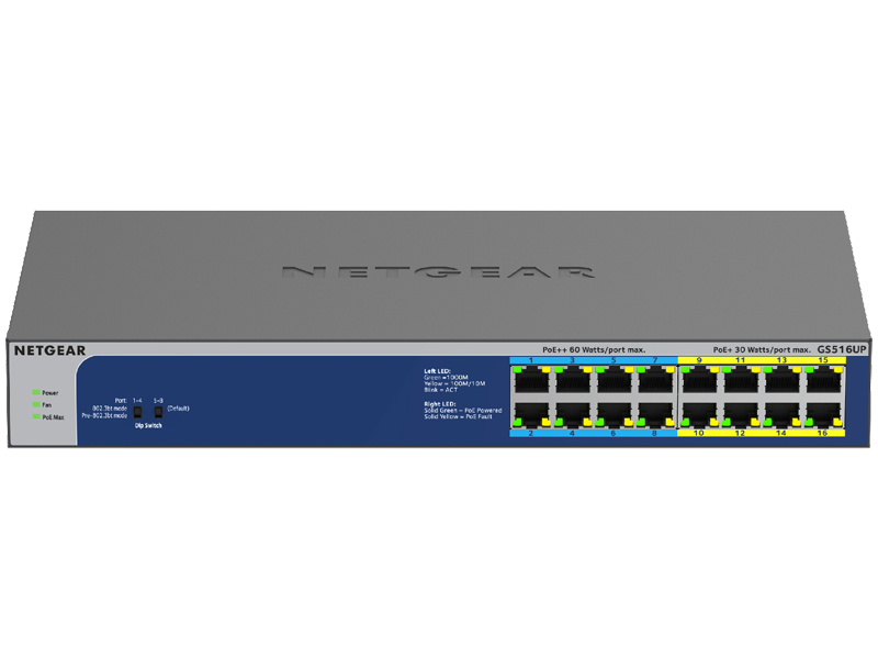 Ultra60 PoE+対応(380W)ギガビット16ポート アンマネージスイッチ
