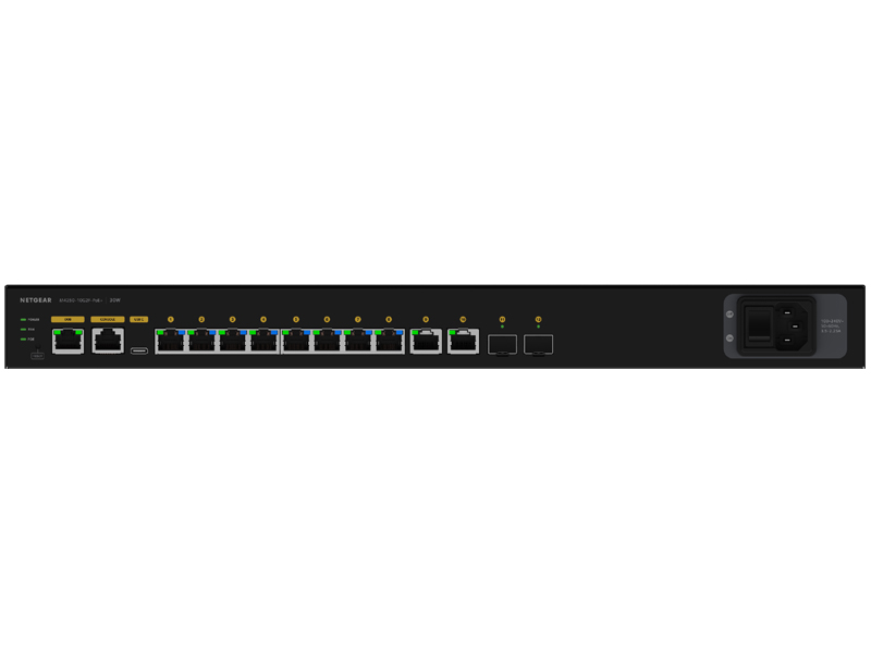 PoE+対応(125W) 1Gポート×10 SFPスロット×2 フルマネージスイッチ