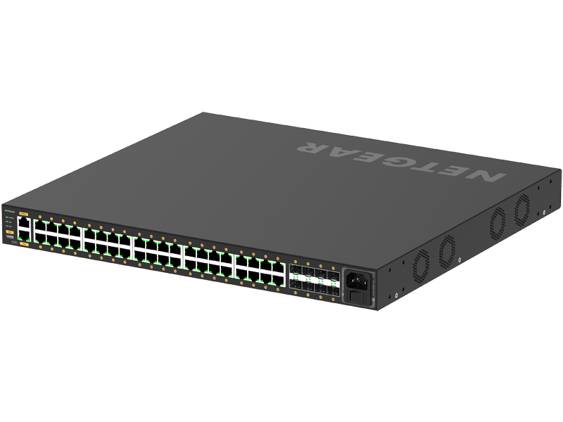 ProAV向けPoE+対応 (960W) 1Gポート×40 SFP+スロット×8 フルマネージスイッチ