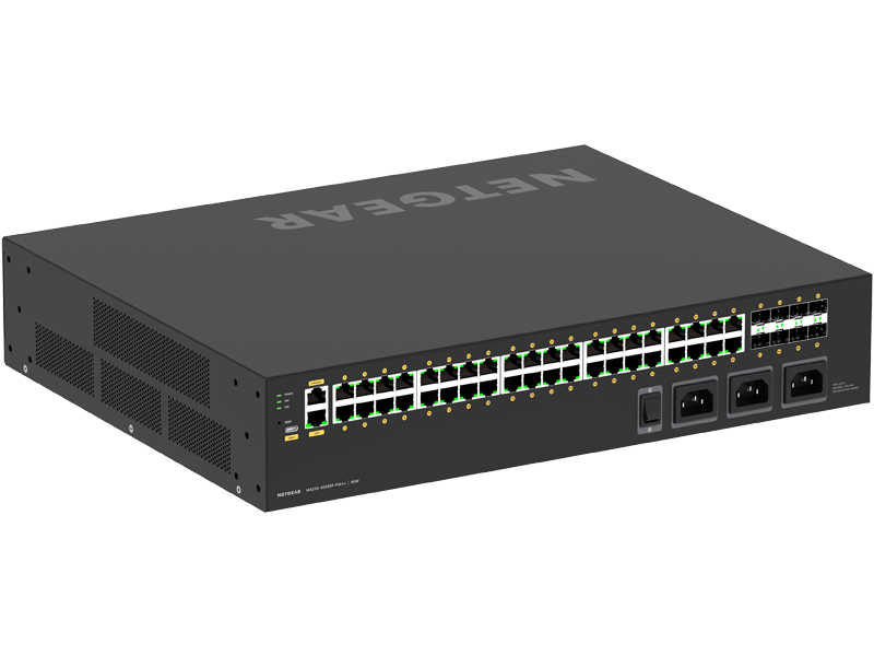 ProAV向けUltra90 PoE++対応(2880W) 1Gポート×40 SFP+スロット×8 フルマネージスイッチ