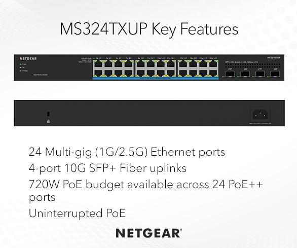 Ultra60 PoE++対応 (720W) 2.5G/1G 24ポート SFP+スロット×4 アプリ＆クラウドスマートスイッチ