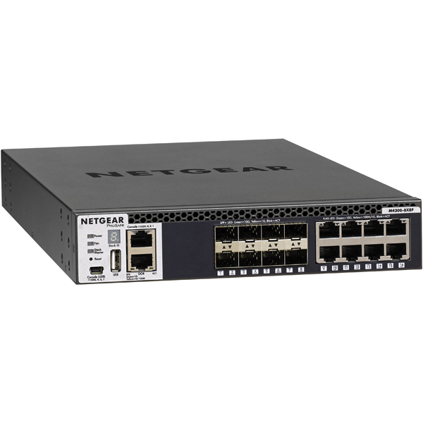 M4300-8X8F 10GBASE-T 8ポート + 10G SFP+ 8スロット Layer3マネージスイッチ（スタッカブル） 【ライフタイムハードウェア保証】