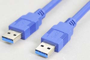 USB3.0ケーブル 両側Aオス（9pin） 2m 【同一ピン全線ストレート結線タイプ】