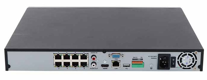 ネットワークビデオレコーダー（8CH/POE/H.265/HDD4TB×1/4K出力/8MP録画/ONVIF/AI機能/最大HDD20TB対応）