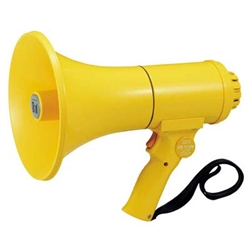 防滴メガホン 15W ホイッスル音付