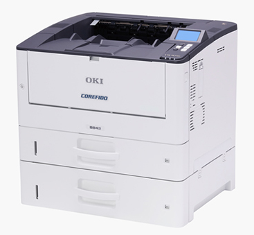 【7年間無償保証 メンテナンス品無償提供】A3モノクロLEDプリンター B843dnt 高速印刷かつ低ランニングコストを実現ハイスペックトレイ付モデル COREFIDO EX