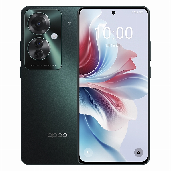 OPPO Reno11 A ダークグリーン (CPU：MediaTek Dimensity 7050 / メモリ8GB / ストレージ128GB / Android 14 / 6.7型 / SIMフリー / 防水防塵：IP65)