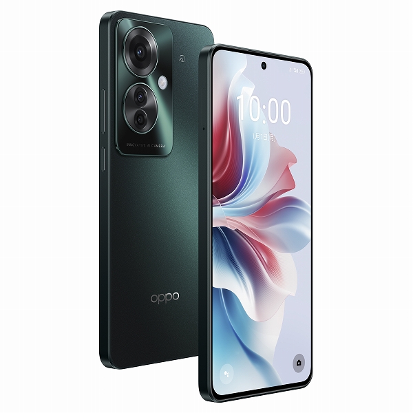 OPPO Reno11 A ダークグリーン (CPU：MediaTek Dimensity 7050 / メモリ8GB / ストレージ128GB / Android 14 / 6.7型 / SIMフリー / 防水防塵：IP65)