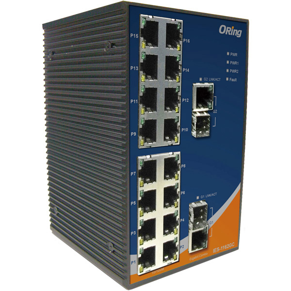 産業用ギガビットコンボSFPソケット付ファストイーサネットスイッチ 非管理型