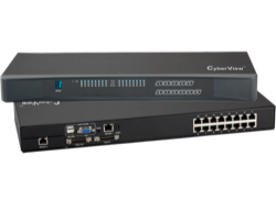 1U Cat6 3ユーザーマトリックス KVM16ポートスイッチ