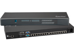 1U Cat6 2コンソール KVM16ポートスイッチ