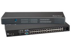 1U Cat6 2コンソール KVM32ポートスイッチ