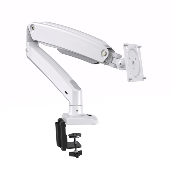 ガススプリング式モニターアーム/13-35インチサイズモニター対応/シングル画面/ホワイト