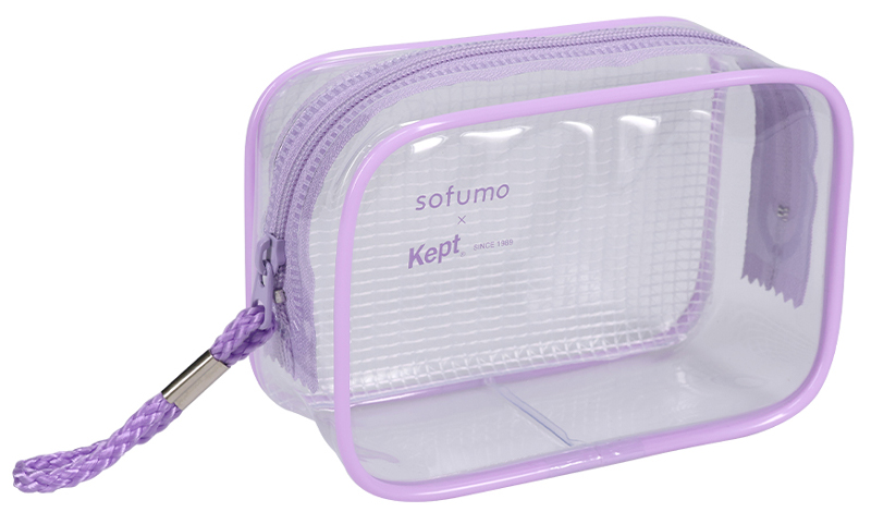 MOTTERU Keptコラボガジェットーポーチ(127*56*83mm) ペールアイリス 製品サイズ約127(W)×56(D)×83(H)mm