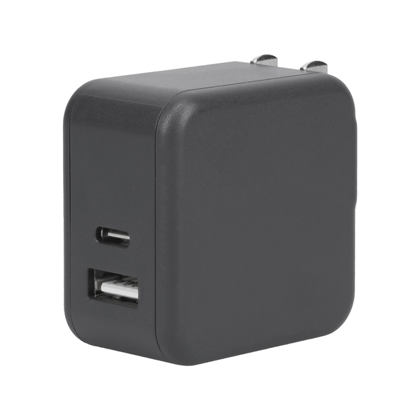 MOTTERU AC充電器 PD35W USB-C 1ポート USB-A 1ポート 折りたたみ式プラグ 急速充電 PSE適合製品 全7色 2年保証 スモーキーブラック 製品サイズ約30(W)×49(D)×49(H)mm